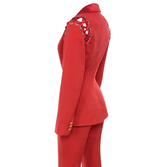 House of CB red 2 piece suit - Picture 2 of 4
